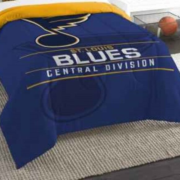 NEW ST LOUIS BLUES 2 PIECE TWIN COMFORTER SET BEDDING NHL LICENSED BY NORTHWEST